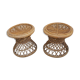 Paire de tabourets rotin vintage