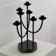 Metal candle holder and black quartz base