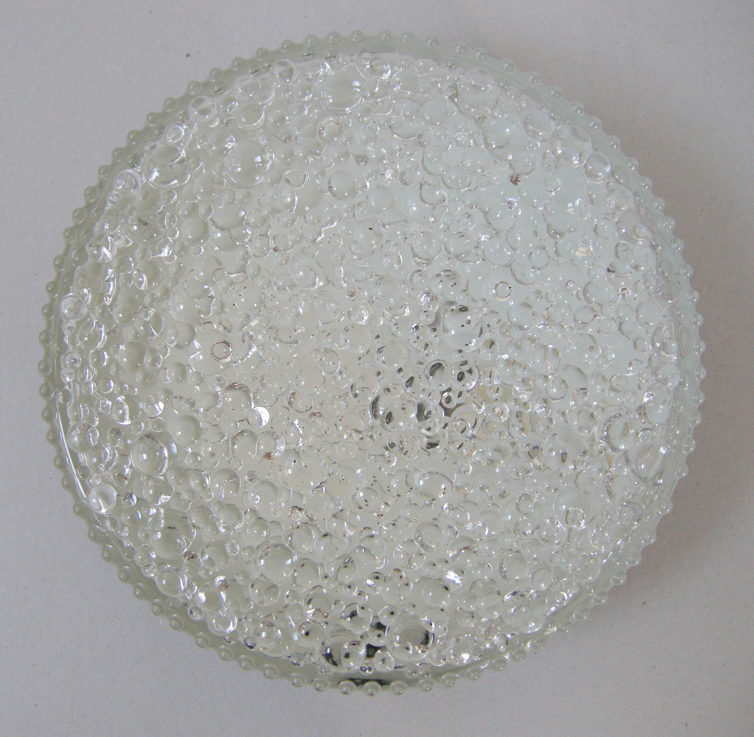 Ceiling lamp staff vintage 1960 glass & metal