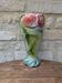 Antique large slipware vase decorated with anemones, Saint Clément, H30cm.