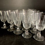 Ensemble de 15 verres anciens