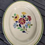 Plat de service Boch et frères de la Louvière modèle belles fleurs