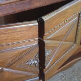 Imposing Basque furniture with regional crosses and original central door - 20th century