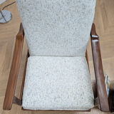 Vintage reupholstered Scandinavian armchair