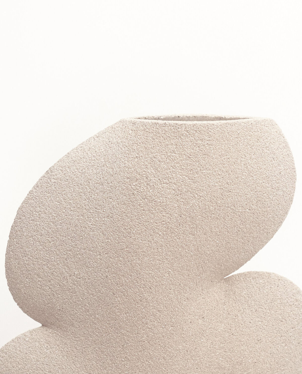 Ceramic vase 'ellipse n°1- white'
