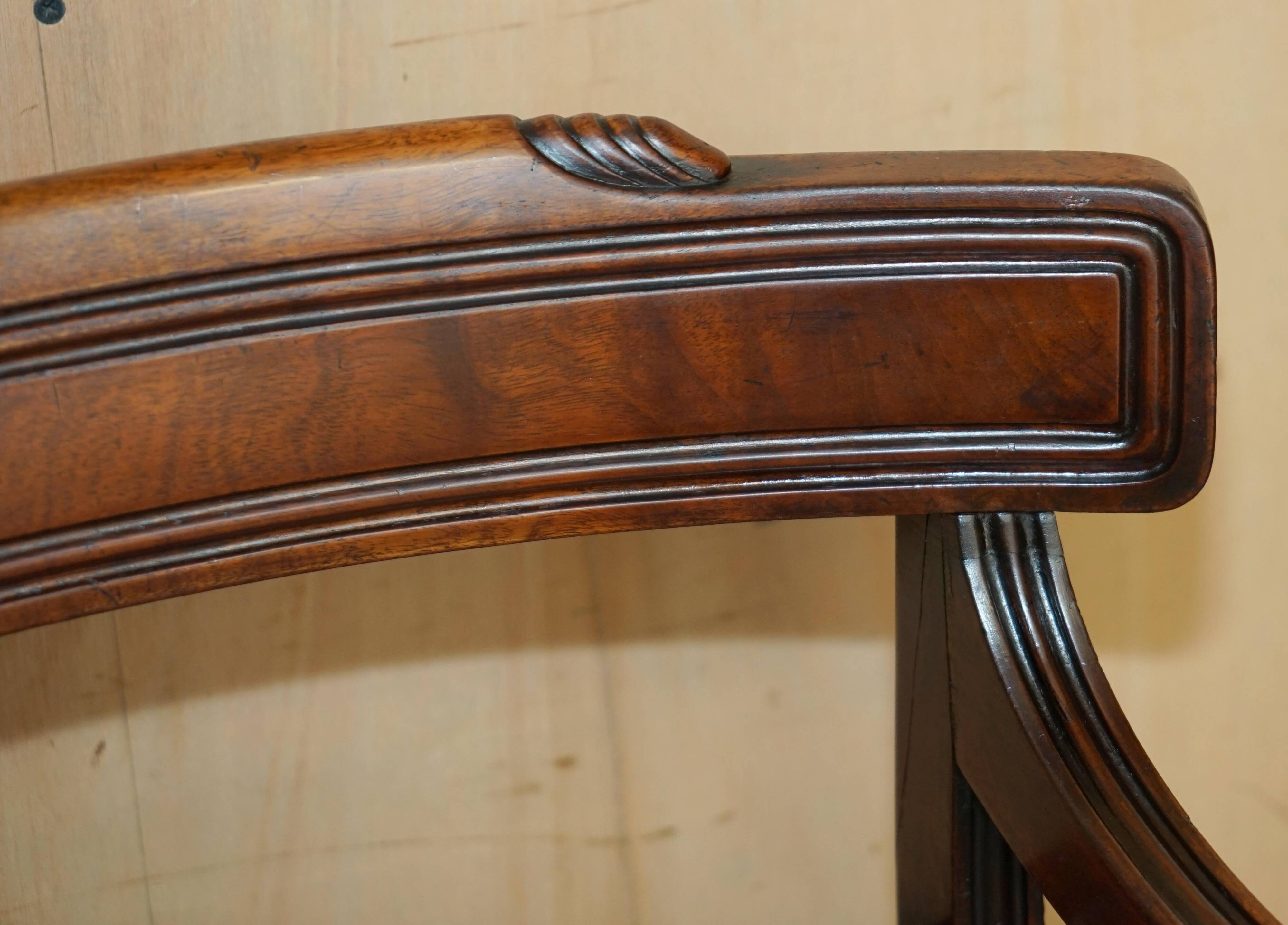 Fauteuil de bureau vintage style Regency Gillows