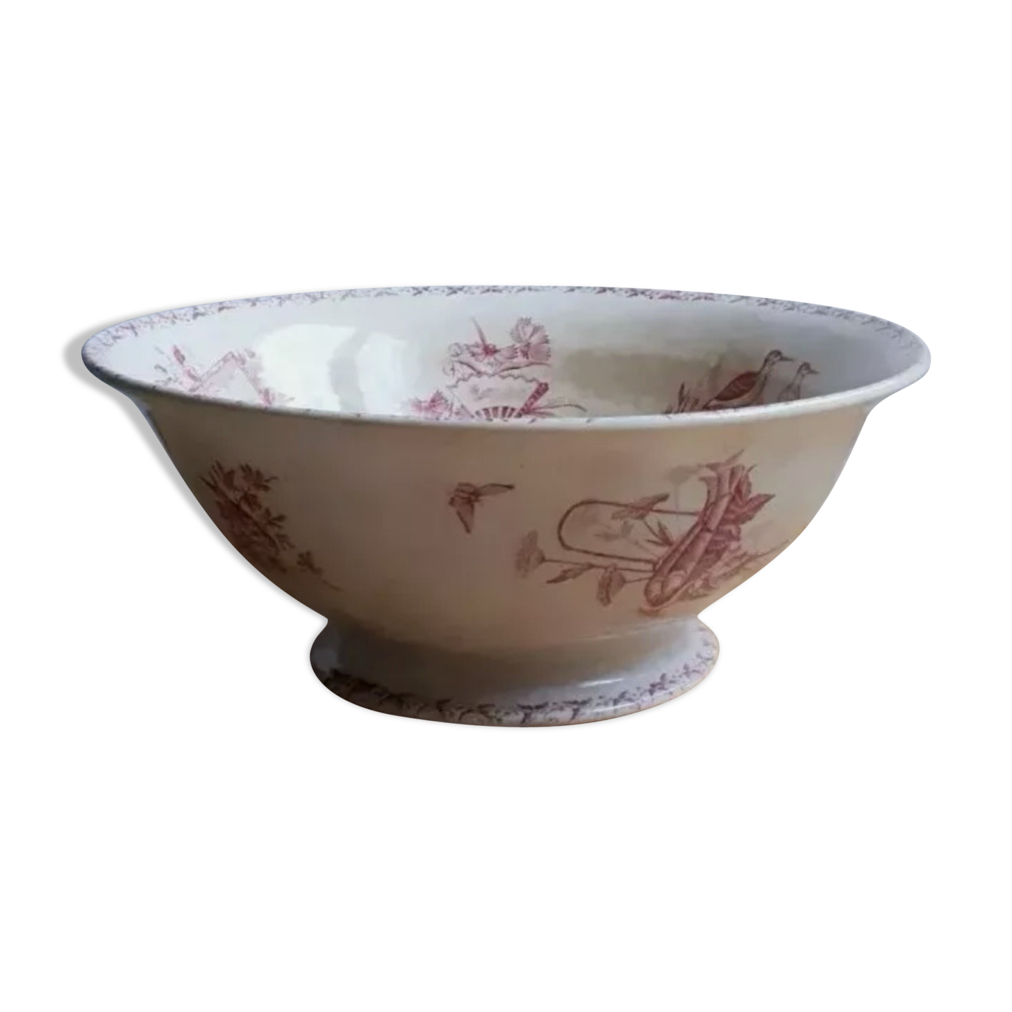 Saladier former earthenware butterflies Badonvilliers