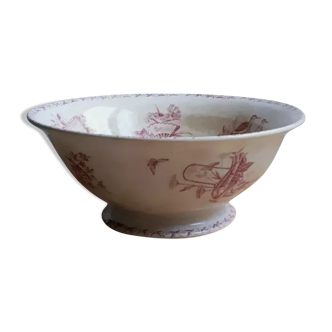 Saladier ancien papillons faïence Badonvilliers