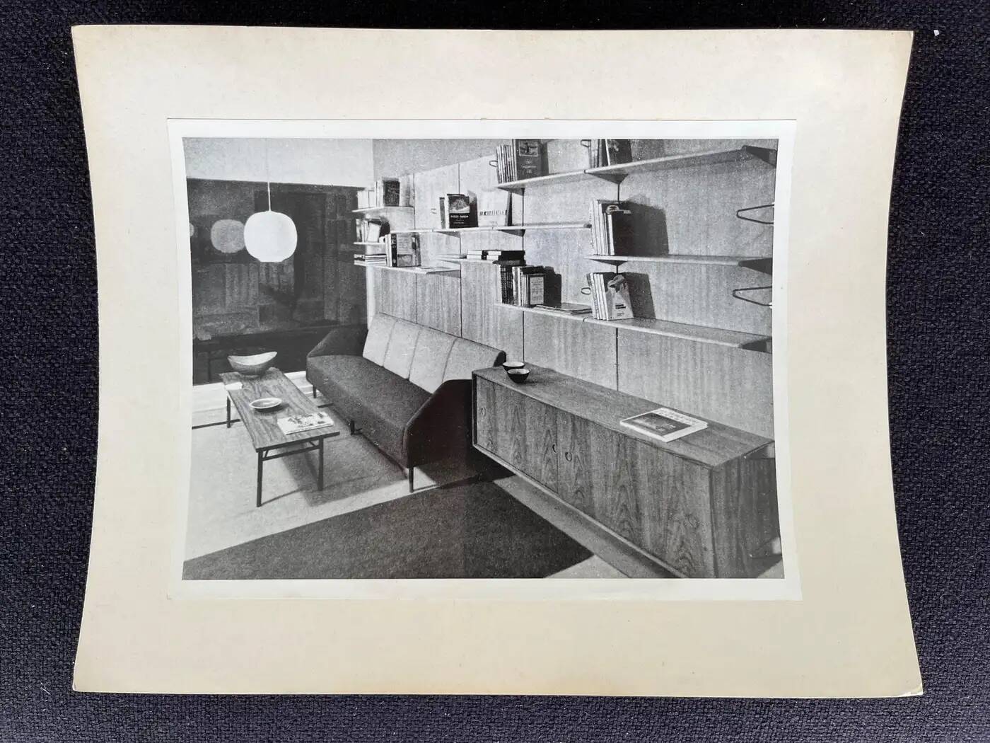 Original photo of furniture, interior by Finn Juhl / Denmark, 1956