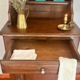 Buffet vaisselier ancien en chêne massif | Style Louis XV