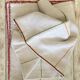 Nappe basque brodée main - 130x90 - Chanvre