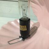 Iridescent pink shell lamp