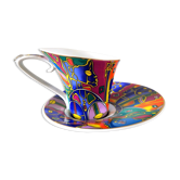 Tasse et soucoupe design so french, décor du galion