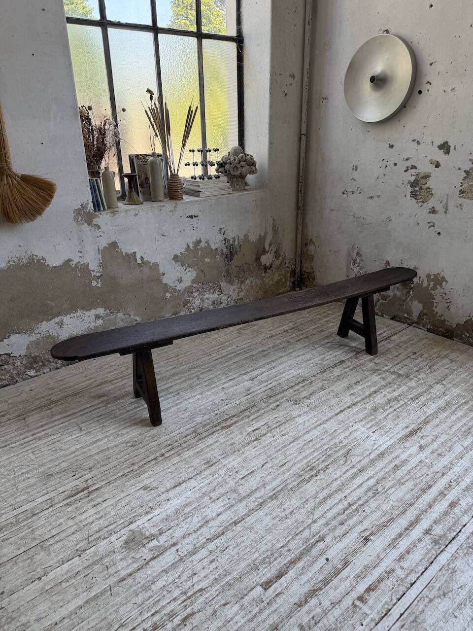 Oak farm bench 1950 220cm