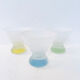 Set of 3 vintage frosted glass cups – 1990s