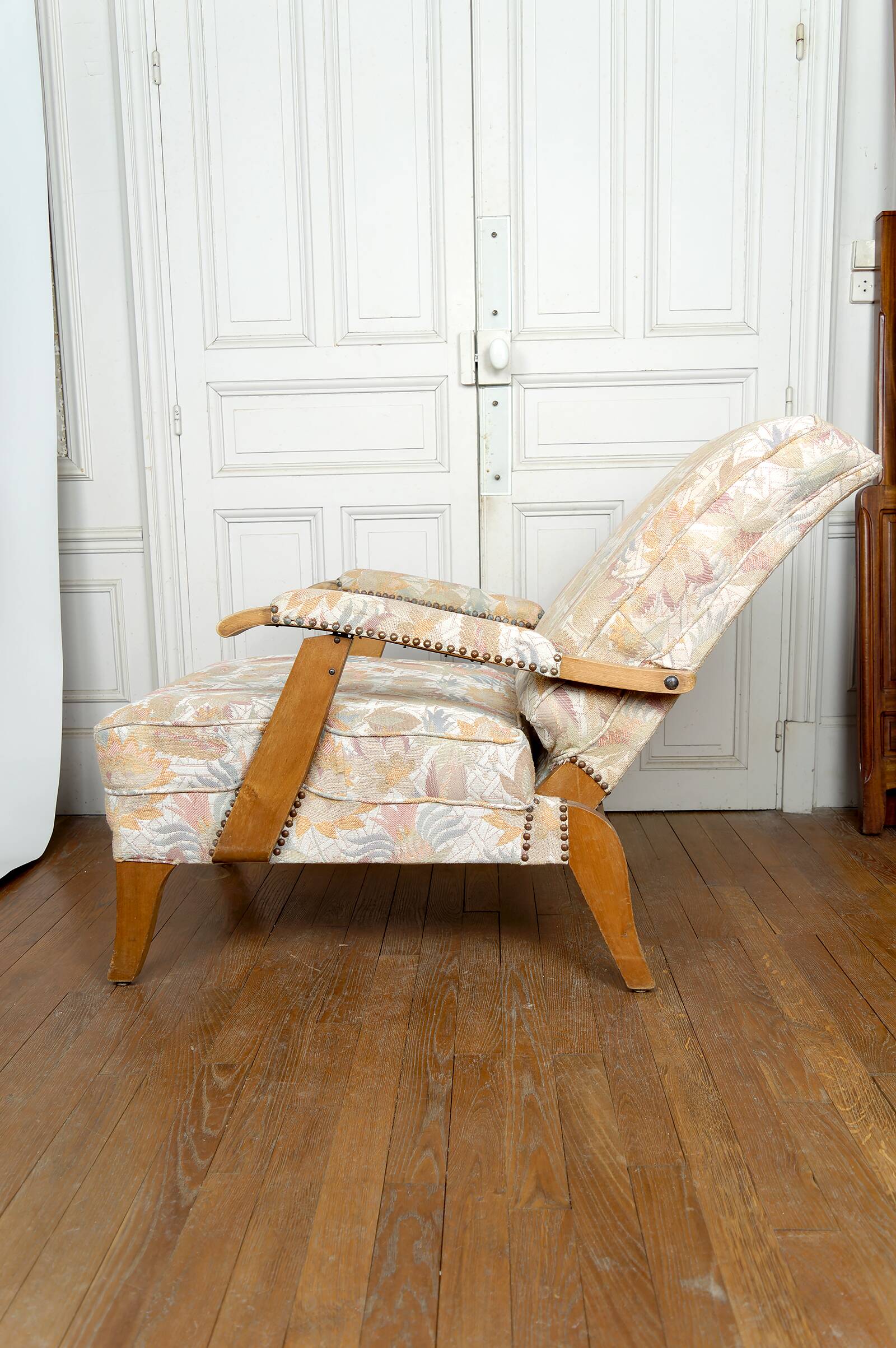 Paire d'Importants Fauteuils Réglables, Design Français, Circa 1950