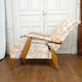 Pair of Important Adjustable Armchairs, French Design, Circa 1950