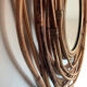 Natural bamboo round mirror 90cm