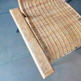 Rattan armchair, metal structure, Germany, 70s