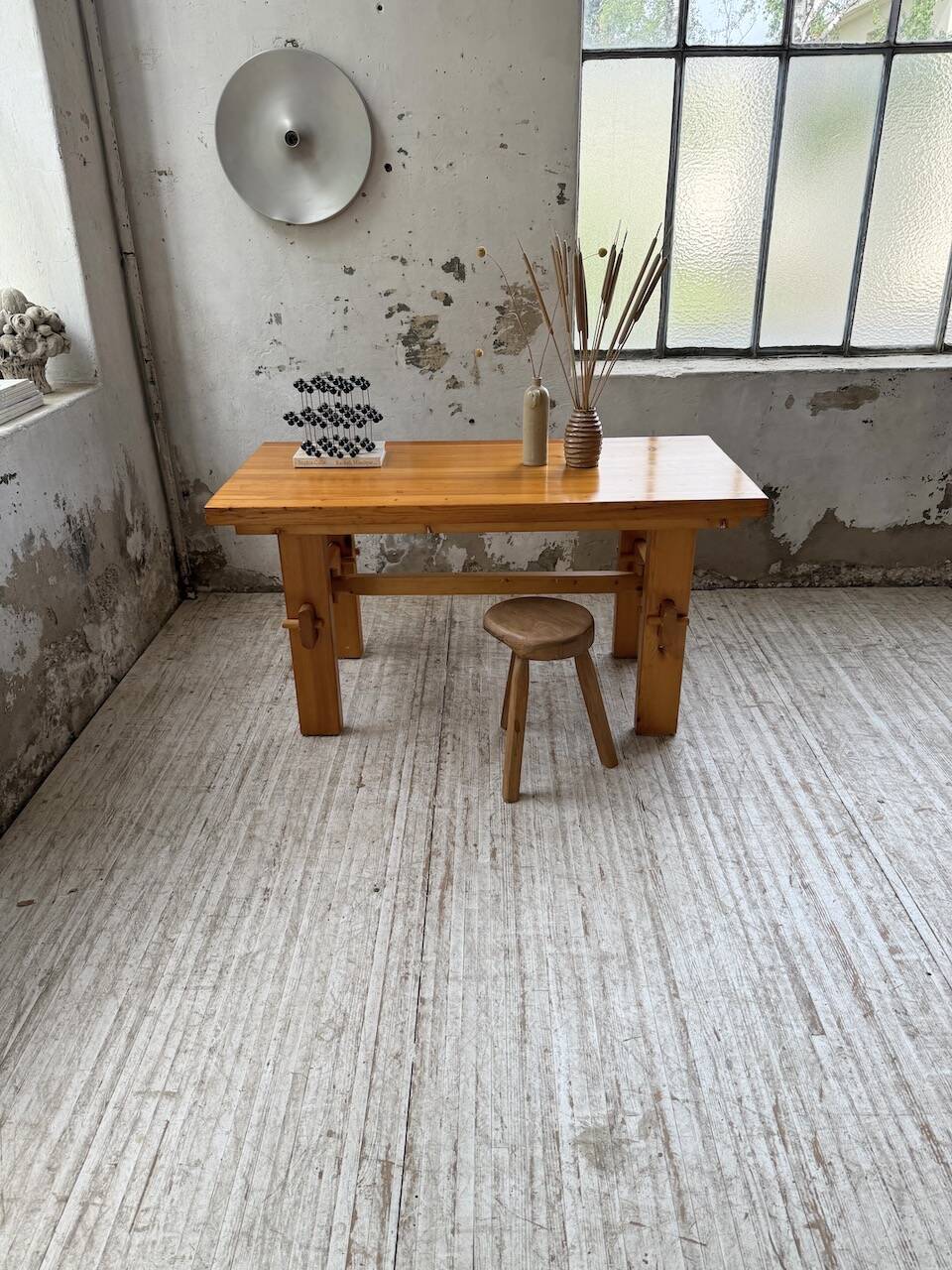 Farmhouse table, mountain furniture from the 50s