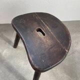 Brutalist oak shepherd tripod stool