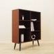 Danish mahogany veneered shelving unit on splayed legs, 1960s
