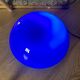 Lampe champignon vintage verre bleu roi