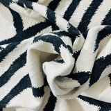 Handmade black and white traditional Moroccan kilim rug size 150x250.