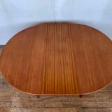 Vintage Round Table in Teak Diameter 110 with butterfly extension