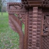 Vintage Wooden Newari Window From Nepal