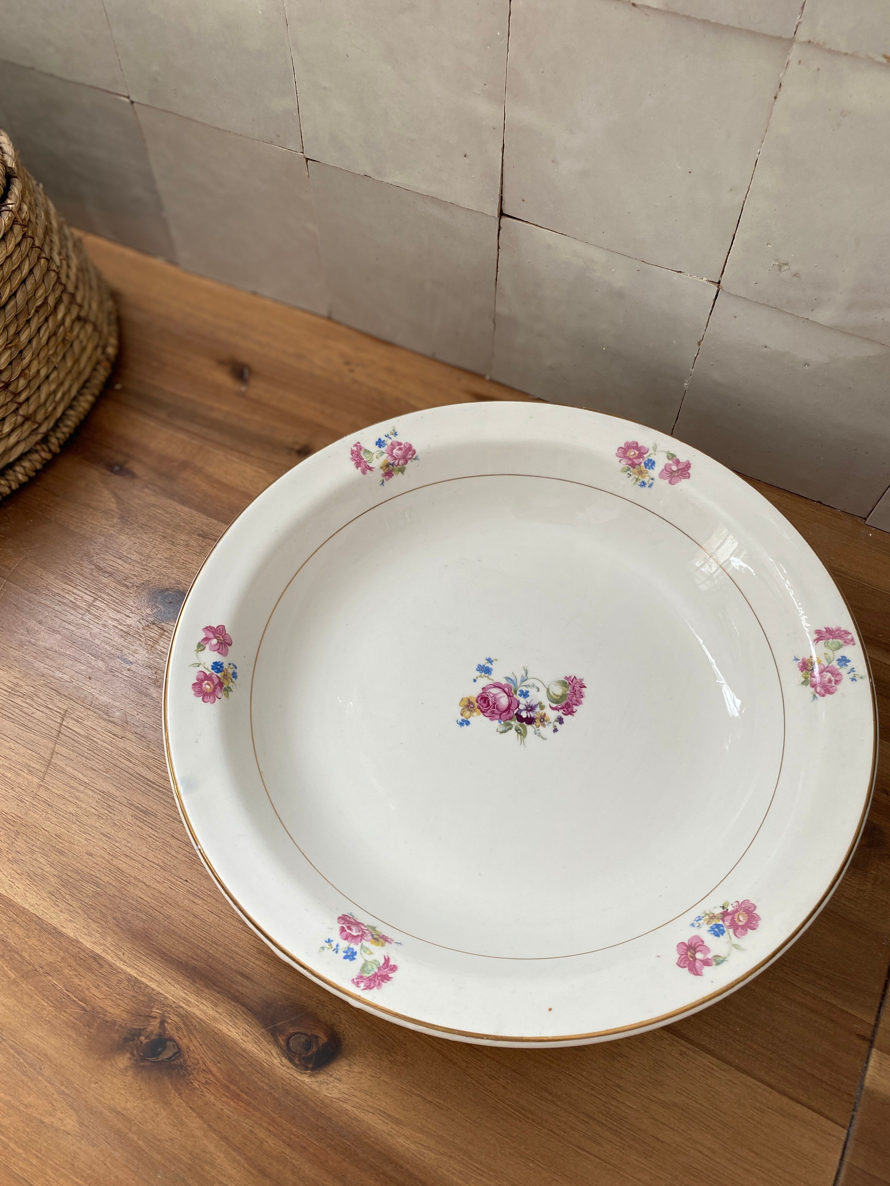 Flower salad bowl Sarreguemines