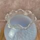 Vintage lampshade in light blue opaline glass – textured milky glass