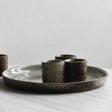 Shooters in pyrite glazed stoneware.