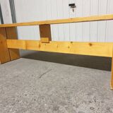 Pine bench attributed to Charlotte Perriand 1960 Les Ménuires