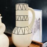 Vase with geometric pattern handles