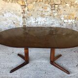 Expandable Scandinavian rosewood dining table by CJ Rosengaarden, circa 60's