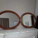 Pair of antique oval mirrors