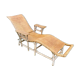 Chaise longue en rotin ancienne 20e siècle