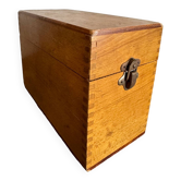 Ancienne boîte à fiches en bois