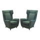 Green armchair, Italian design, 1970s, production: Italy