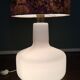 Lampadaire en verre rose mi-siècle & blanc