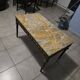 Louis XVI style coffee table - marble, porcelain medallions