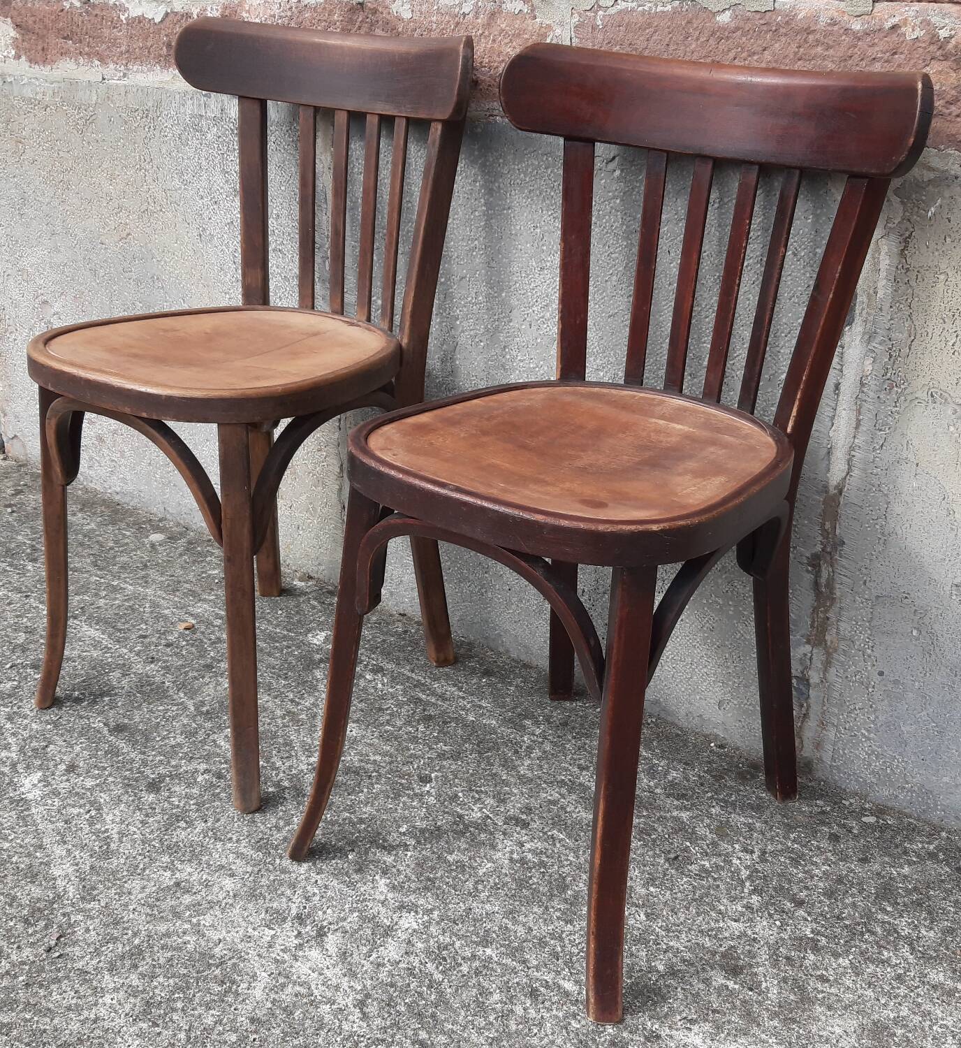 Baumann bistro chairs, 1950s. (Set of 2)
