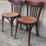 Baumann bistro chairs, 1950s. (Set of 2)