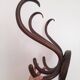 Thonet style curved wood wall coat rack