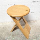 Folding beech stool