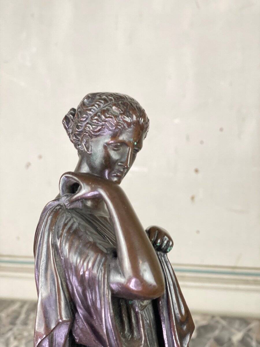 Diane de Gabies, bronze after the antique in marble