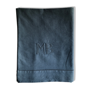 Drap ancien en lin et