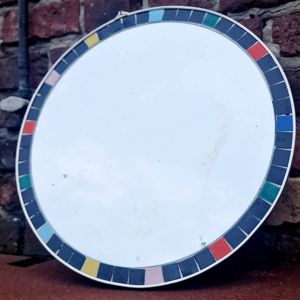 Vintage ceramic tile mirror