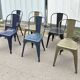 Set of 6 Tolix garden chairs